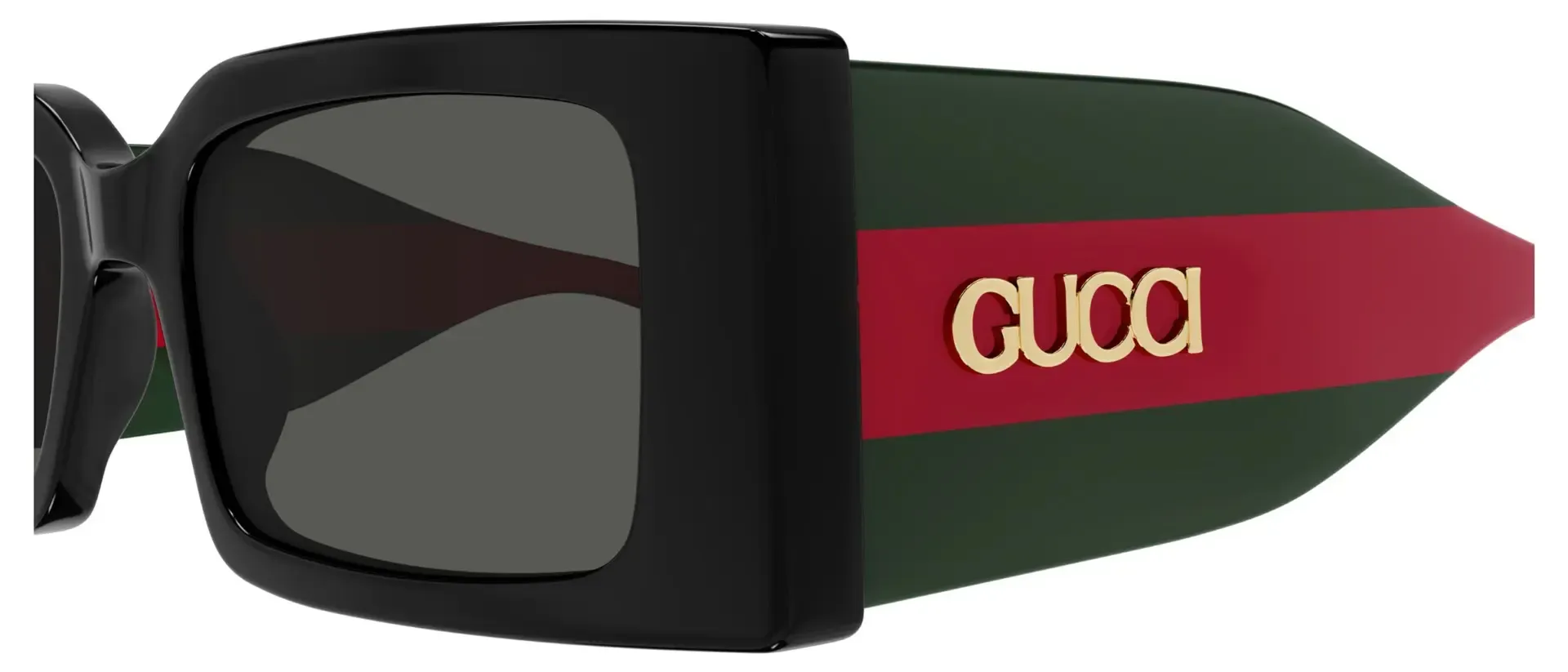Dodatni prikaz 3: Gucci GG1860S 001 ženske sunčane naočale – okvir u zelenoj i crnoj boji i leće u sivoj boji