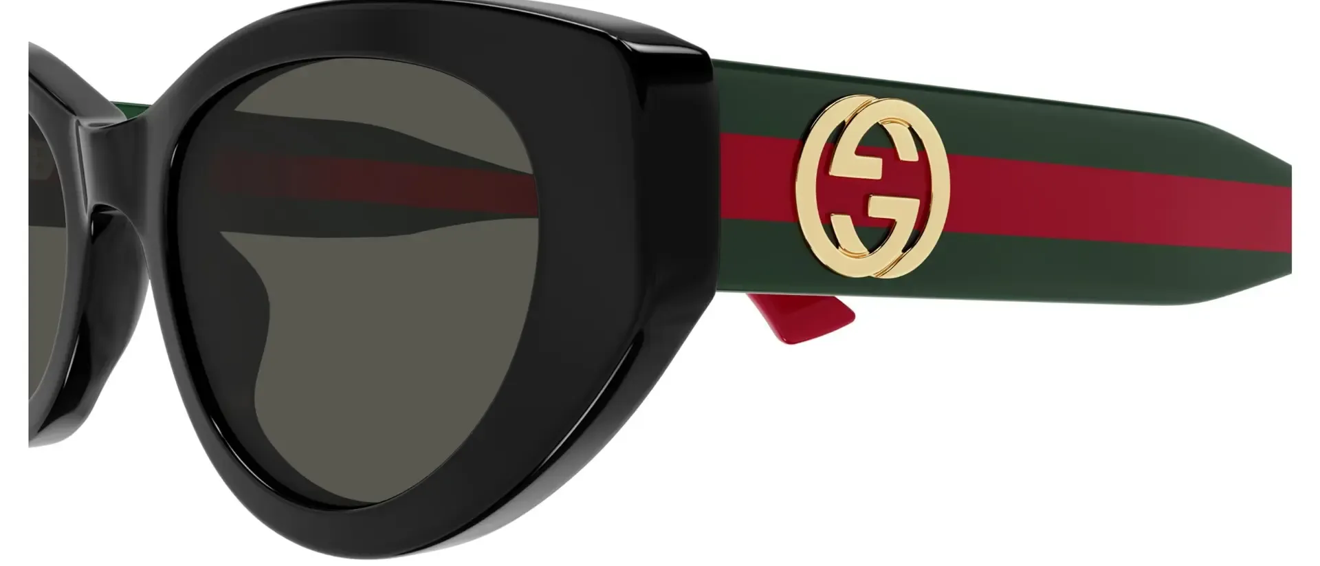 Dodatni prikaz 3: Gucci GG1862S 001 ženske sunčane naočale – okvir u zelenoj i crnoj boji i leće u sivoj boji