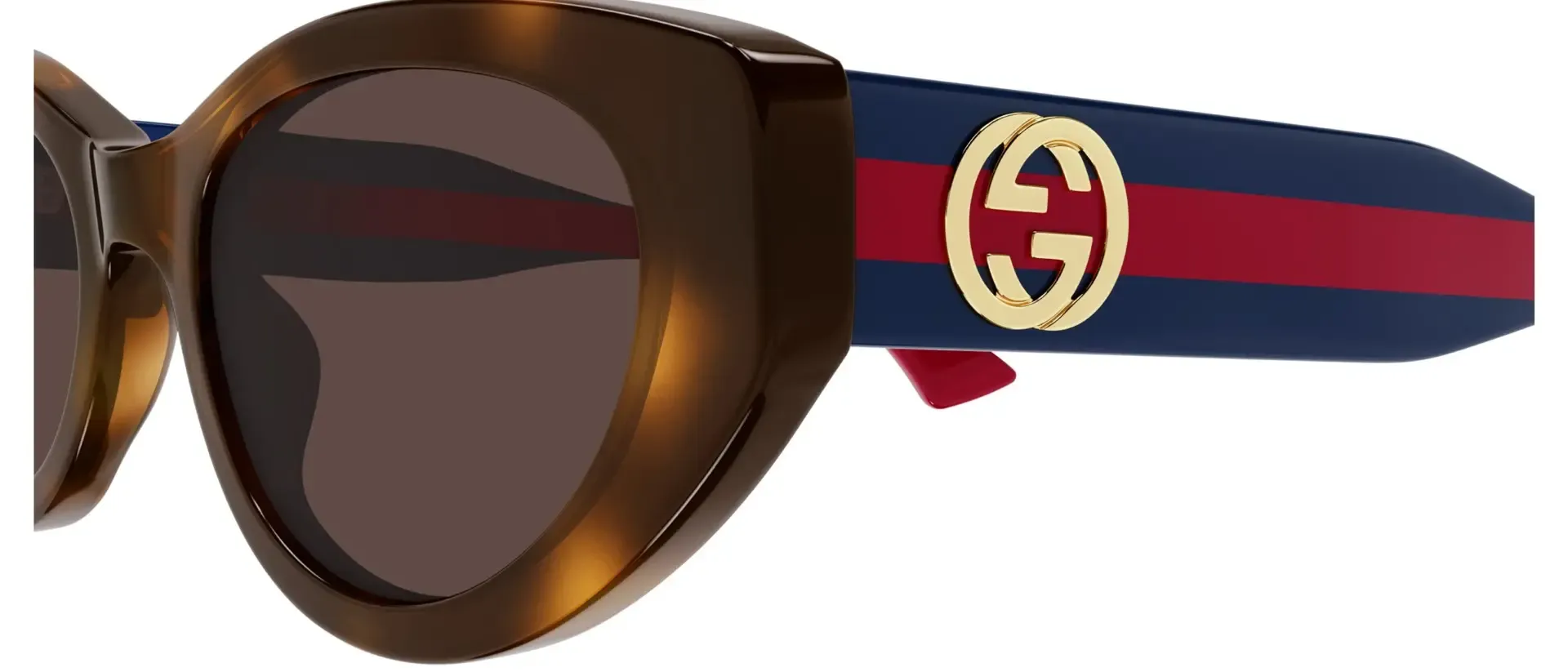 Dodatni prikaz 3: Gucci GG1862S 002 ženske sunčane naočale – okvir Havana uzorka u plavoj i smeđoj boji i leće u smeđoj boji