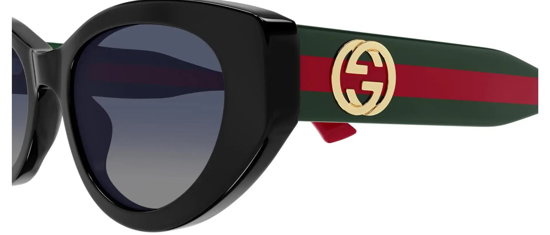 Dodatni prikaz 3: Gucci GG1862S 005 ženske sunčane naočale – okvir u zelenoj i crnoj boji i leće u sivoj boji