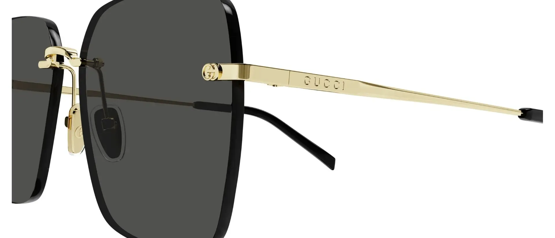 Dodatni prikaz 3: Gucci GG1955SA 001 ženske sunčane naočale – okvir u zlatnoj boji i leće u sivoj boji