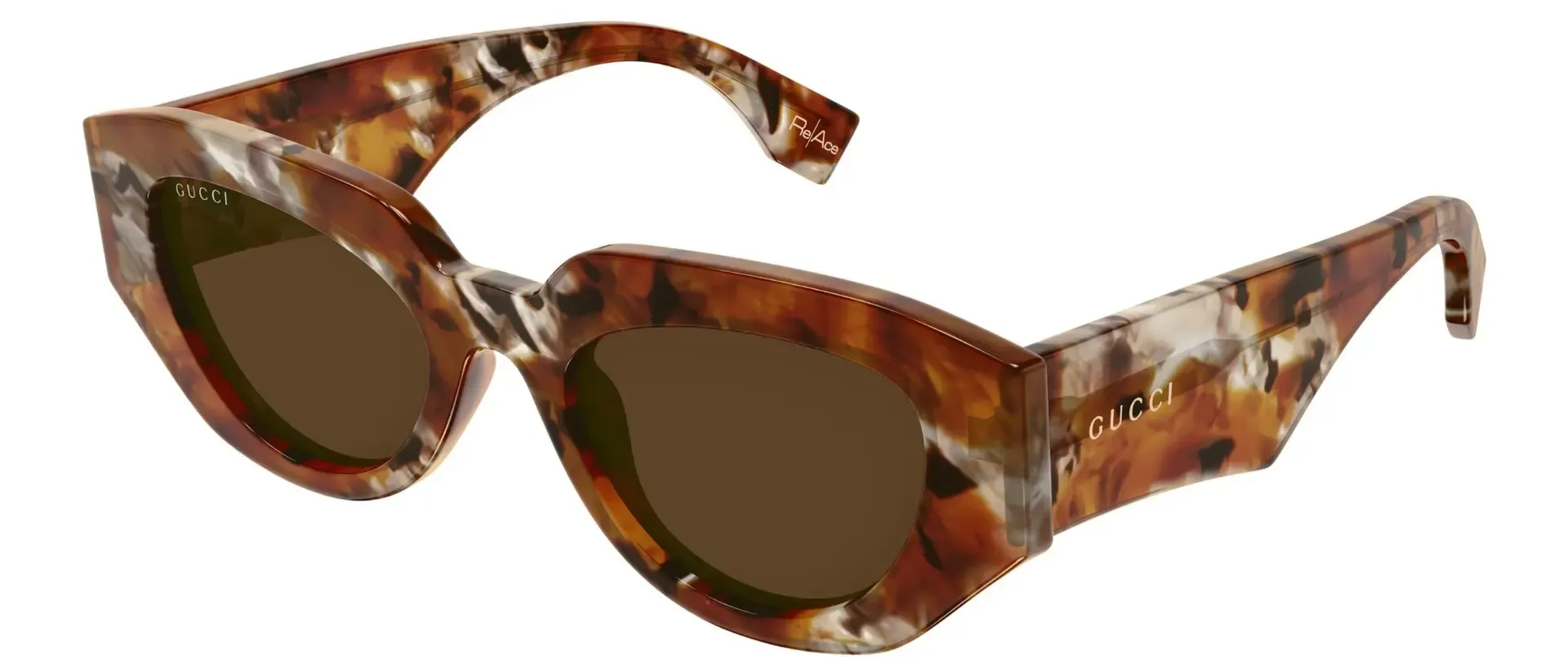 Dodatni prikaz 3: Gucci GG2007S 002 ženske sunčane naočale – okvir Havana uzorka u smeđoj boji i leće u smeđoj boji