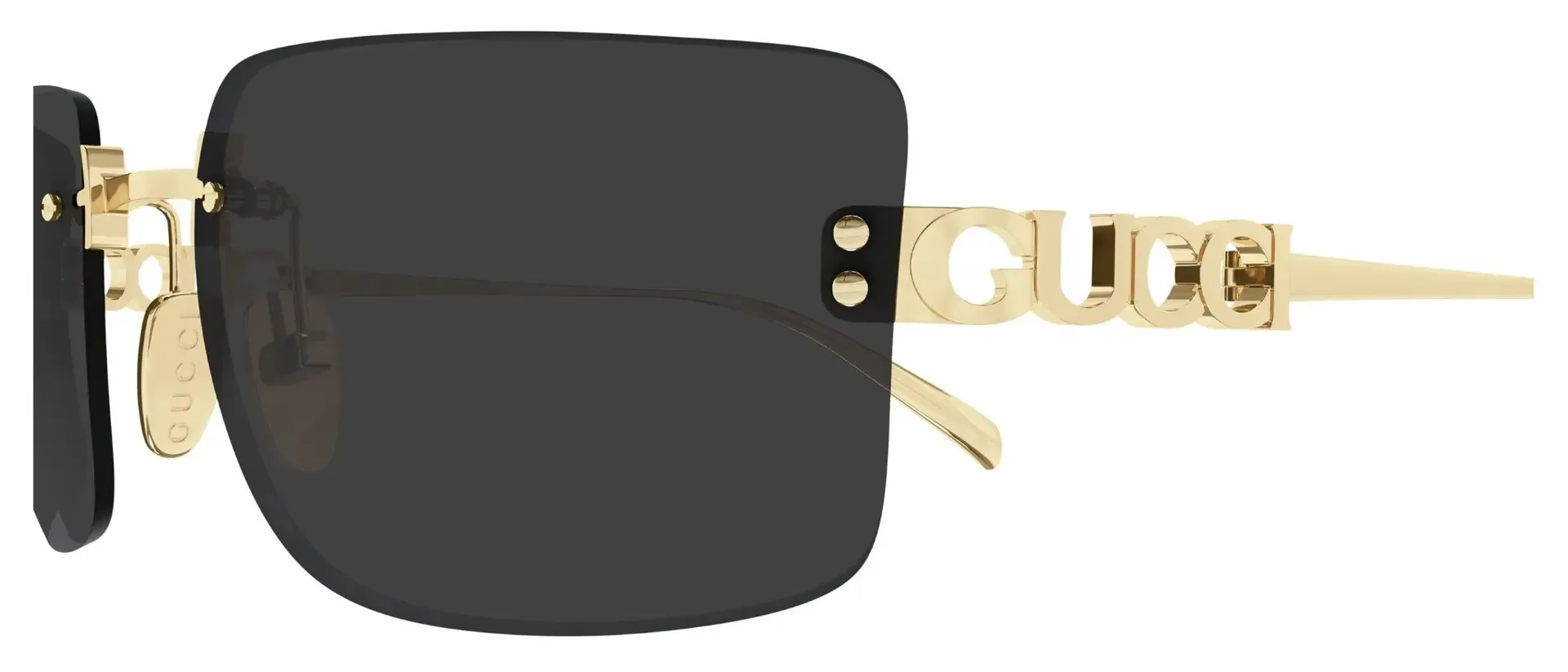 Dodatni prikaz 3: Gucci GG2038S 001 ženske sunčane naočale – okvir u zlatnoj boji i leće u sivoj boji