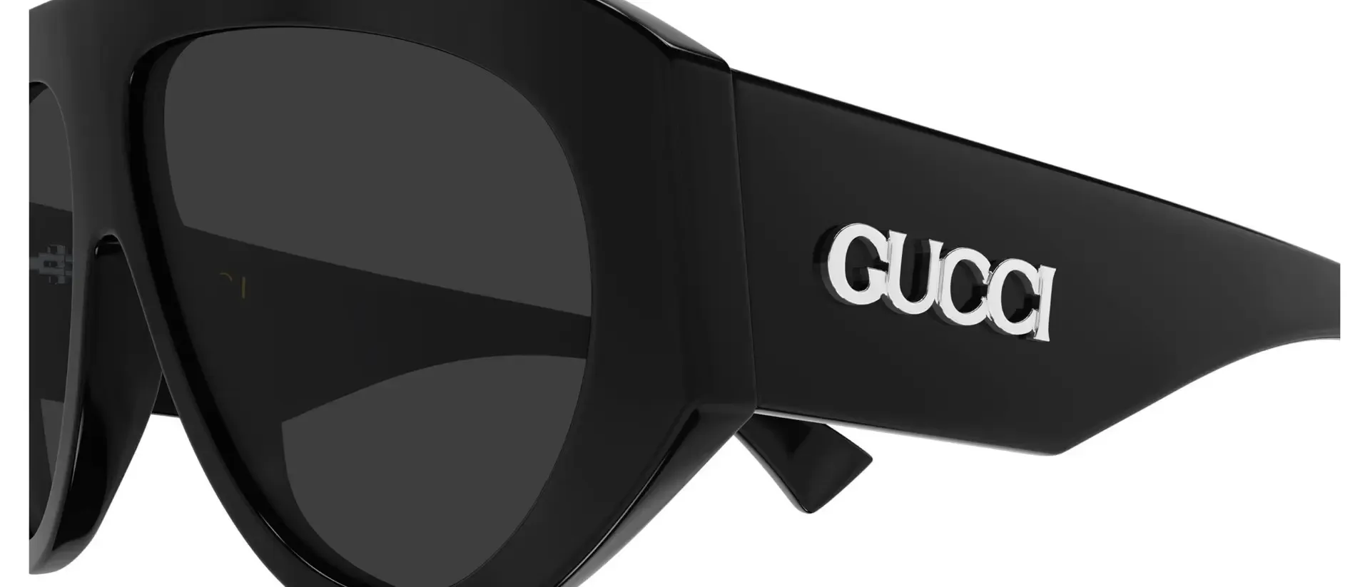 Dodatni prikaz 3: Gucci GG2128S 001 muške sunčane naočale – okvir u crnoj boji i leće u sivoj boji