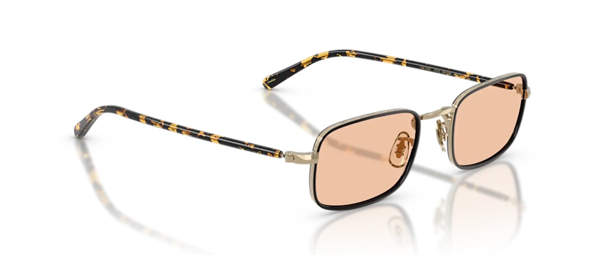 Dodatni prikaz 5: Oliver Peoples OV1366T 5035 uniseks sunčane naočale – okvir u zlatnoj i crnoj boji i leće u smeđoj boji