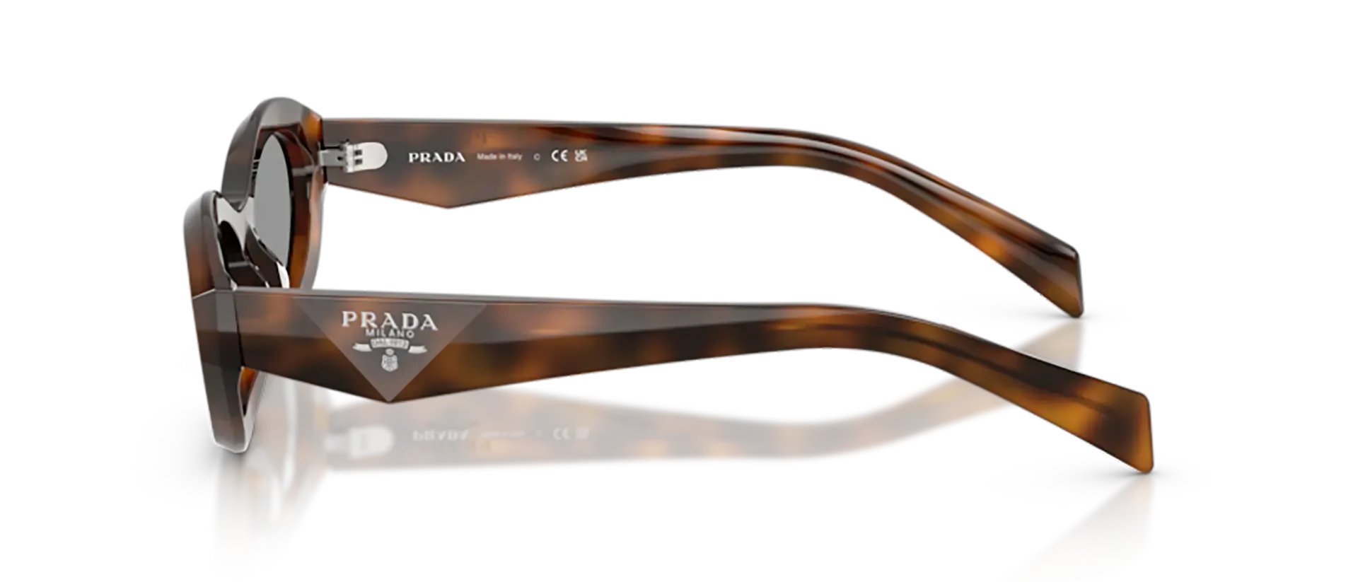 Dodatni prikaz 3: Prada PR 26ZS 20D50Q ženske sunčane naočale – okvir u smeđoj i crnoj boji i leće u sivoj boji