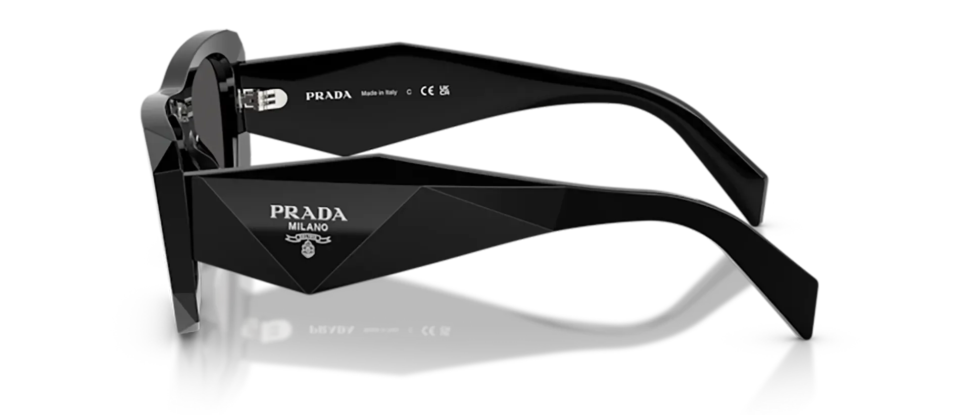 Dodatni prikaz 3: Prada PR B18S 16K08Z ženske sunčane naočale – okvir u crnoj boji i leće u sivoj boji