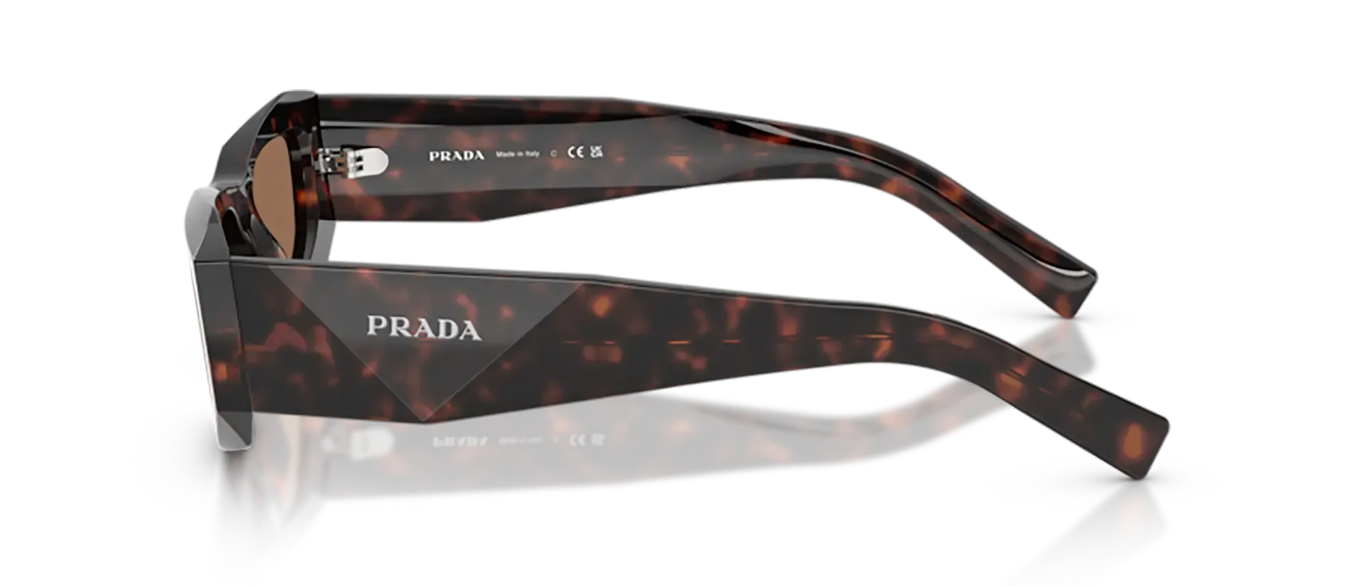 Dodatni prikaz 3: Prada PR B19S 17N06B muške sunčane naočale – okvir u smeđoj i crnoj boji i leće u smeđoj boji