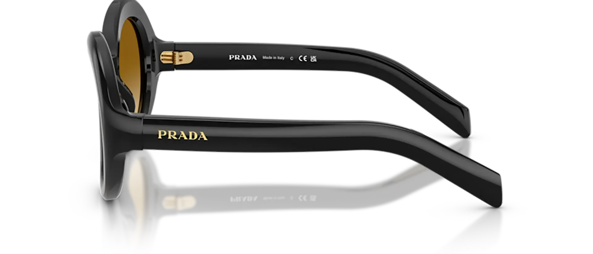 Dodatni prikaz 3: Prada PR D08SU 16K10X ženske sunčane naočale – okvir u crnoj boji i leće u žutoj i smeđoj boji i s gradijentom