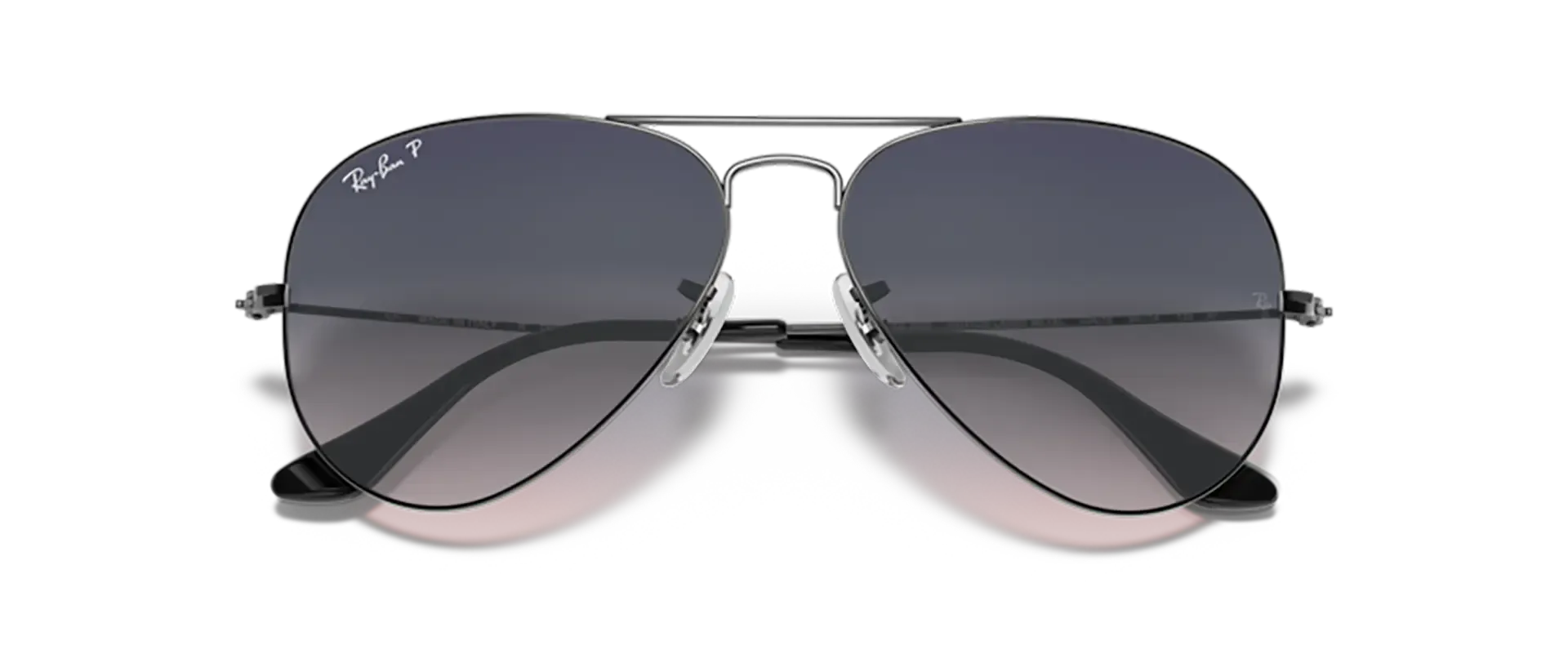 Dodatni prikaz 6: Ray-Ban Aviator large metal RB3025 004/78 uniseks sunčane naočale – okvir u crnoj i sivoj boji i leće u plavoj i sivoj boji