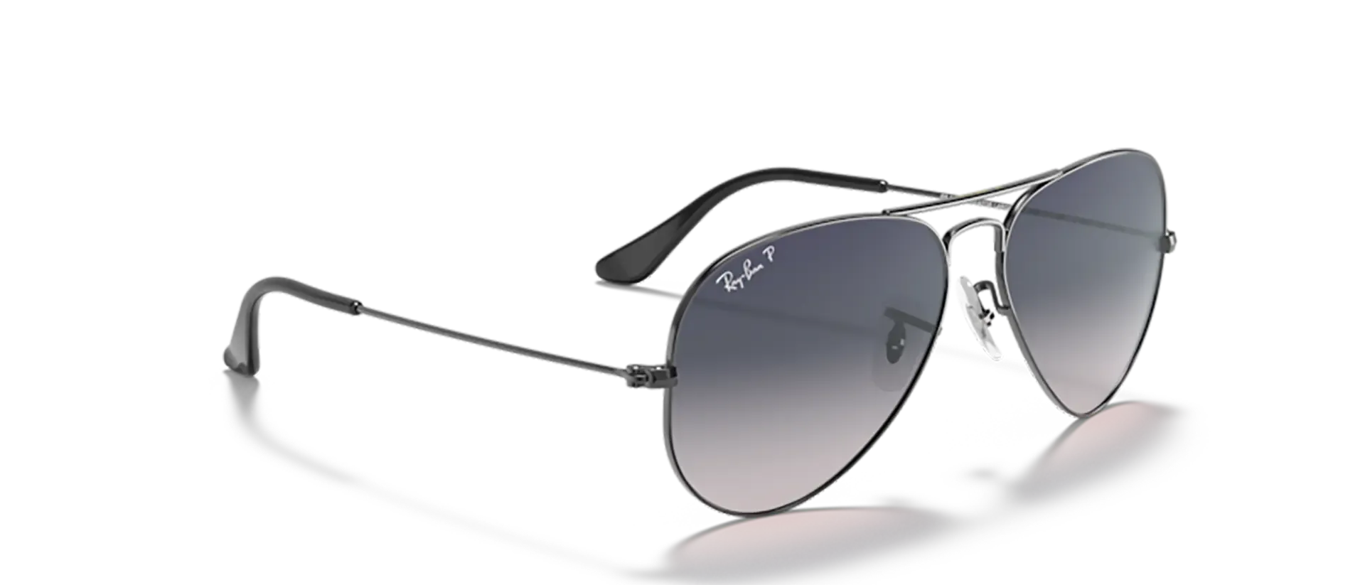 Dodatni prikaz 5: Ray-Ban Aviator large metal RB3025 004/78 uniseks sunčane naočale – okvir u crnoj i sivoj boji i leće u plavoj i sivoj boji