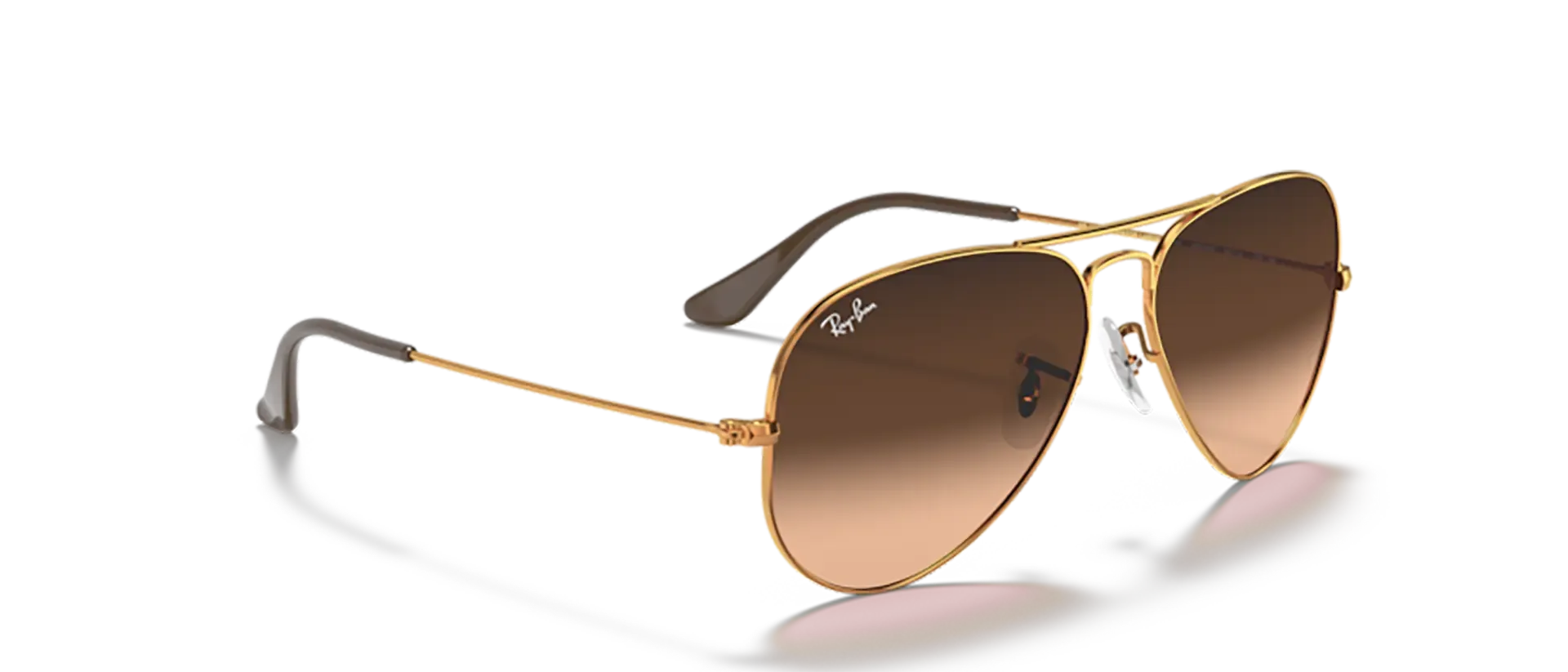 Dodatni prikaz 5: Ray-Ban Aviator large metal RB3025 9001A5 uniseks sunčane naočale – okvir u smeđoj boji i leće u smeđoj i ružičastoj boji
