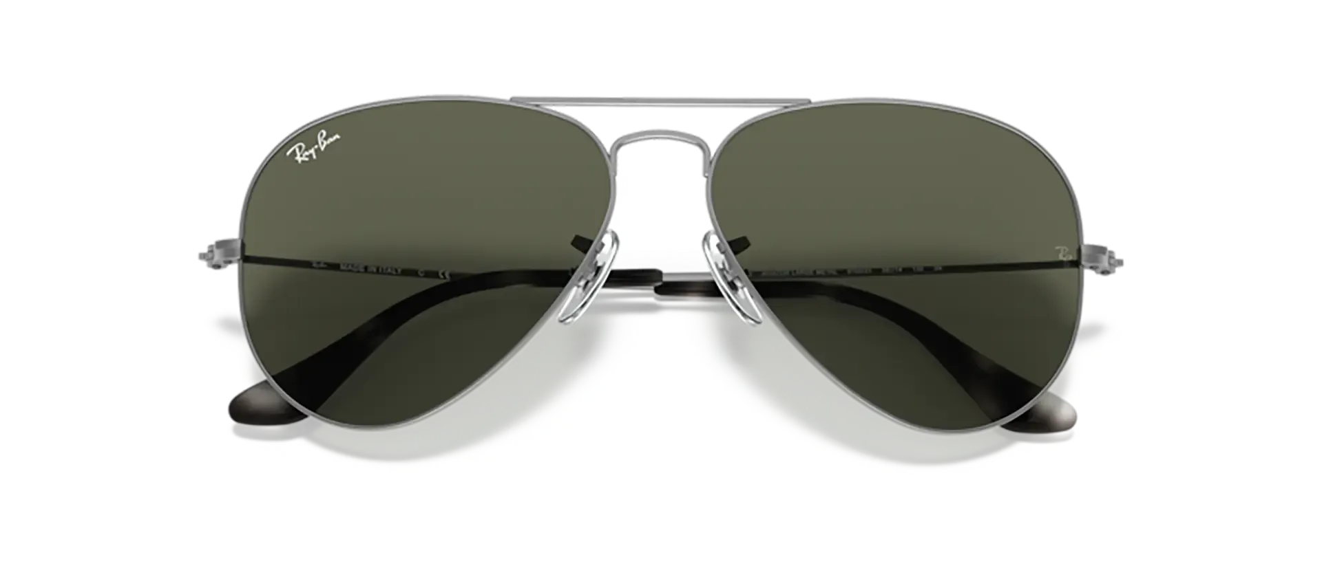 Dodatni prikaz 6: Ray-Ban Aviator large metal RB3025 919031 uniseks sunčane naočale – okvir u sivoj boji i leće u zelenoj boji