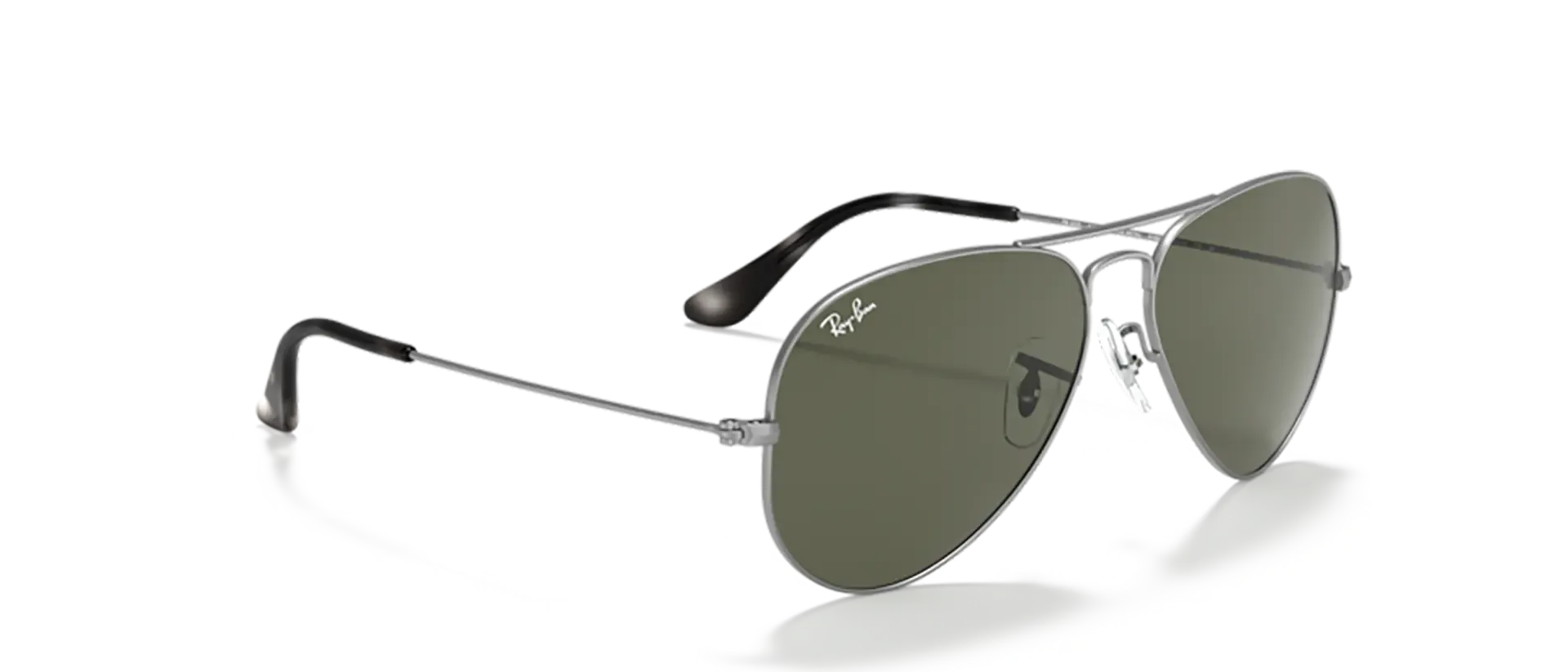 Dodatni prikaz 5: Ray-Ban Aviator large metal RB3025 919031 uniseks sunčane naočale – okvir u sivoj boji i leće u zelenoj boji