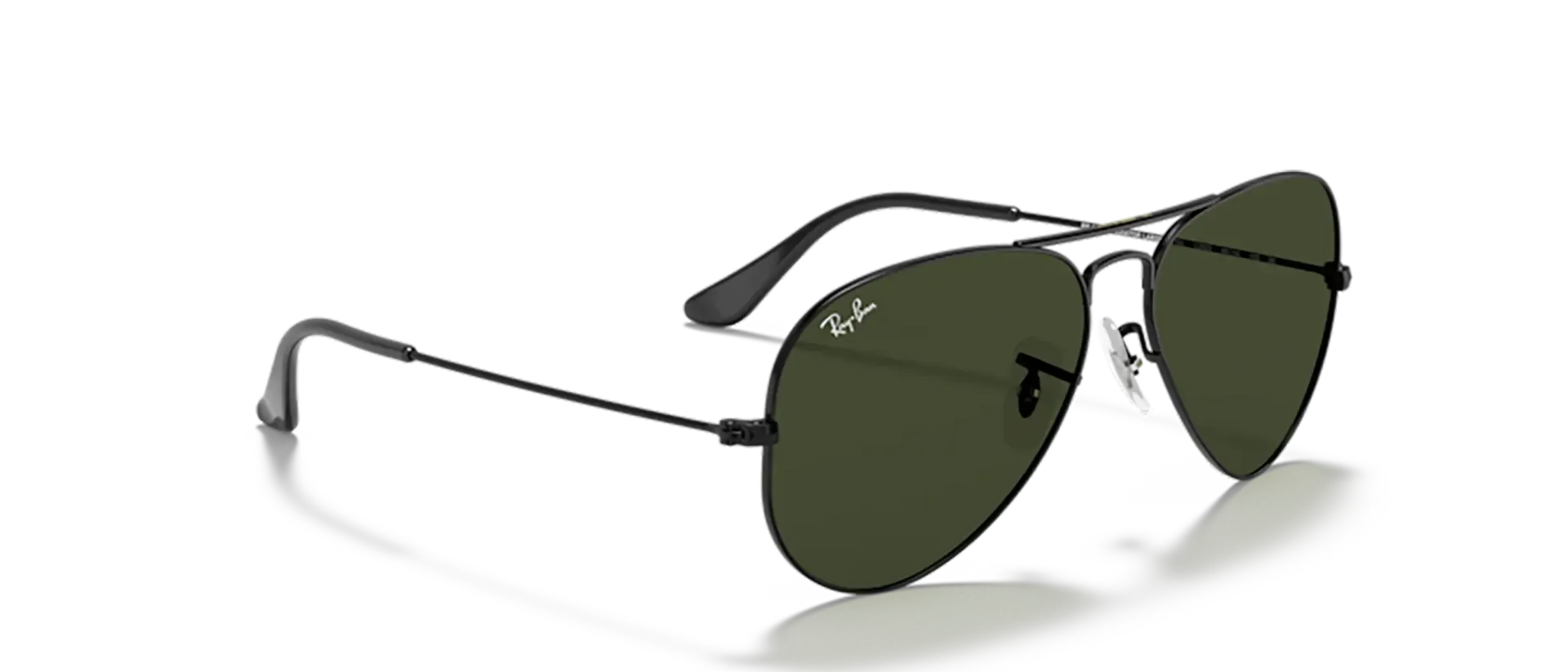 Dodatni prikaz 5: Ray-Ban Aviator large metal RB3025 L2823 uniseks sunčane naočale – okvir u crnoj boji i leće u zelenoj boji