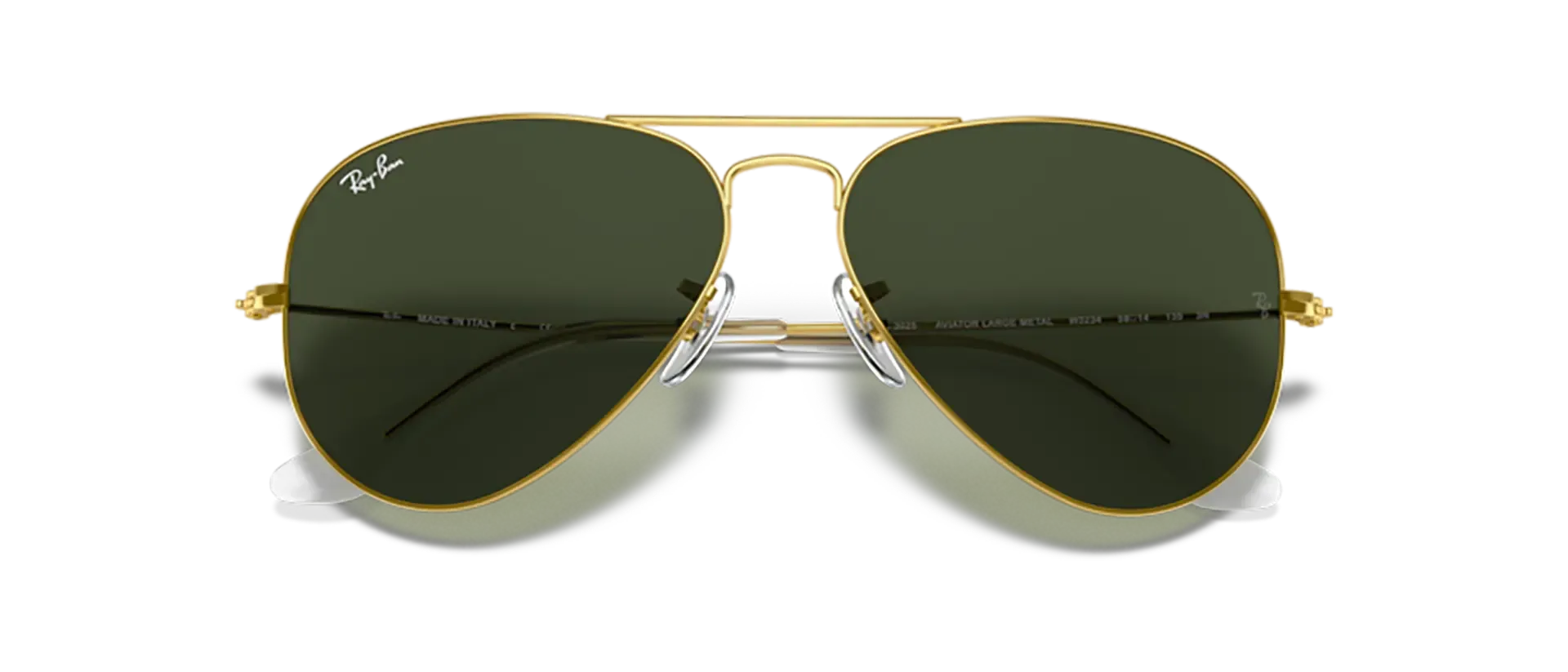 Dodatni prikaz 6: Ray-Ban Aviator large metal RB3025 W3234 uniseks sunčane naočale – okvir u zlatnoj boji i leće u zelenoj boji