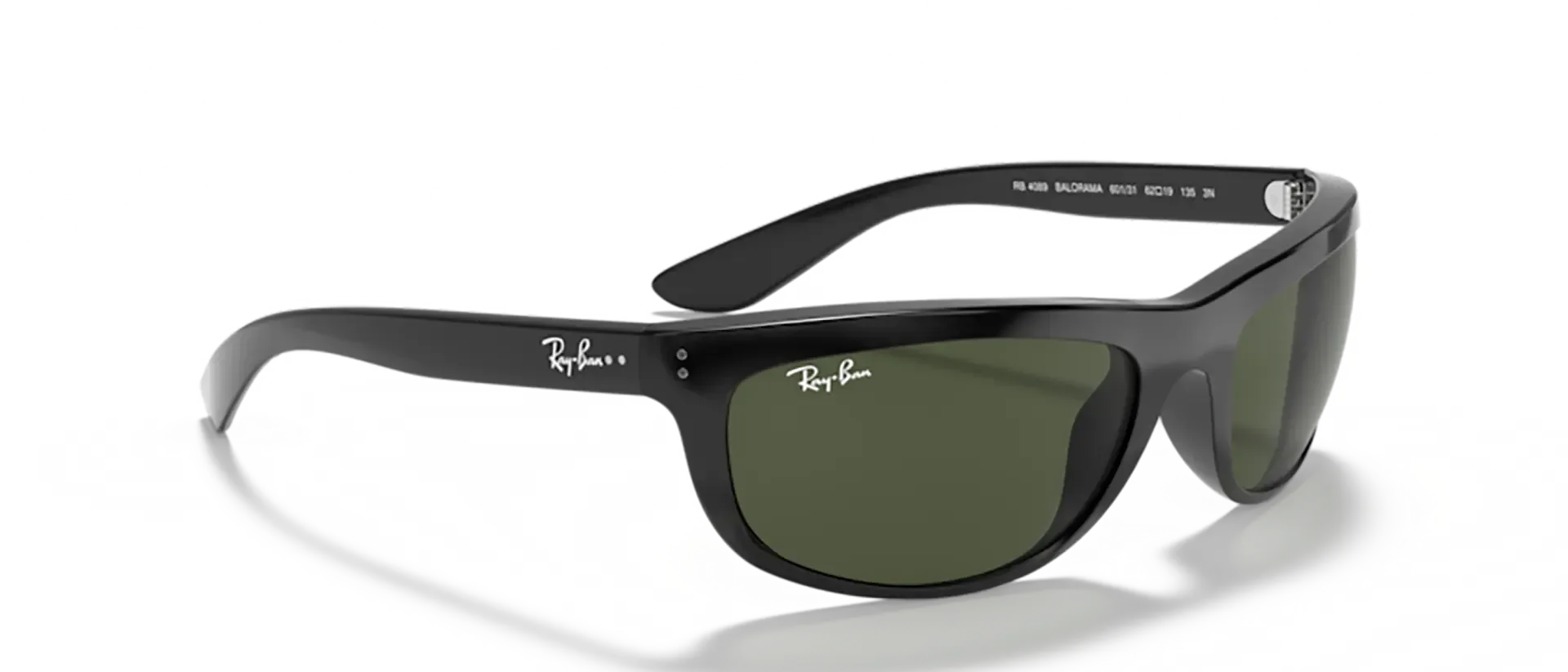 Dodatni prikaz 5: Ray-Ban Balorama RB4089 601/31 muške sunčane naočale – okvir u crnoj boji i leće u zelenoj boji