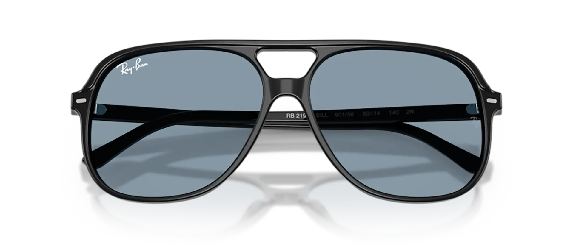 Dodatni prikaz 6: Ray-Ban Bill RB2198 901/56 uniseks sunčane naočale – okvir u crnoj boji i leće u plavoj boji
