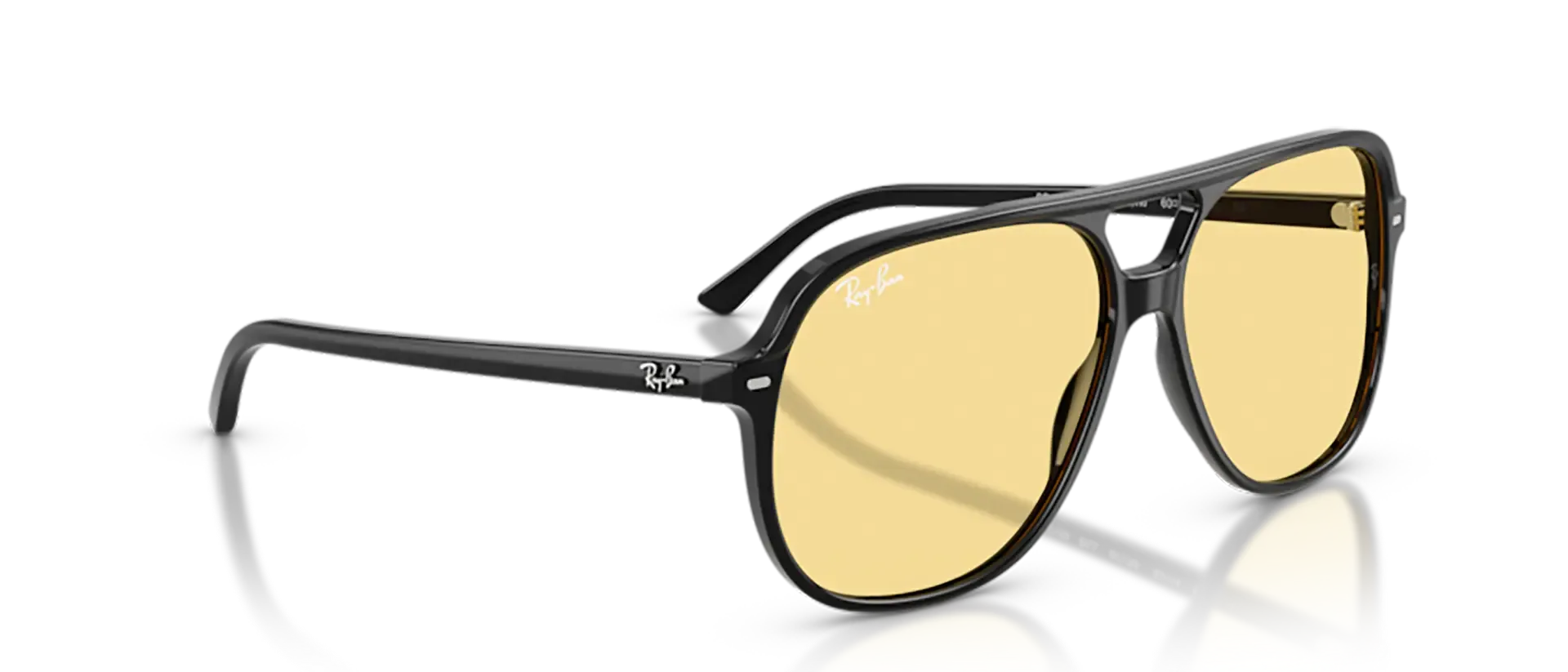 Dodatni prikaz 5: Ray-Ban Bill RB2198 901/R6 uniseks sunčane naočale – okvir u crnoj boji i leće u žutoj boji