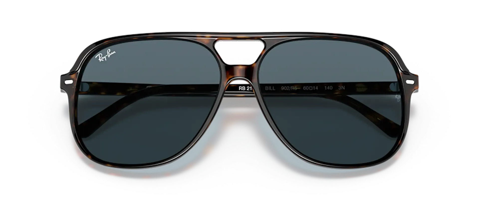 Dodatni prikaz 6: Ray-Ban Bill RB2198 902/R5 uniseks sunčane naočale – okvir Havana uzorka u smeđoj boji i leće u plavoj boji