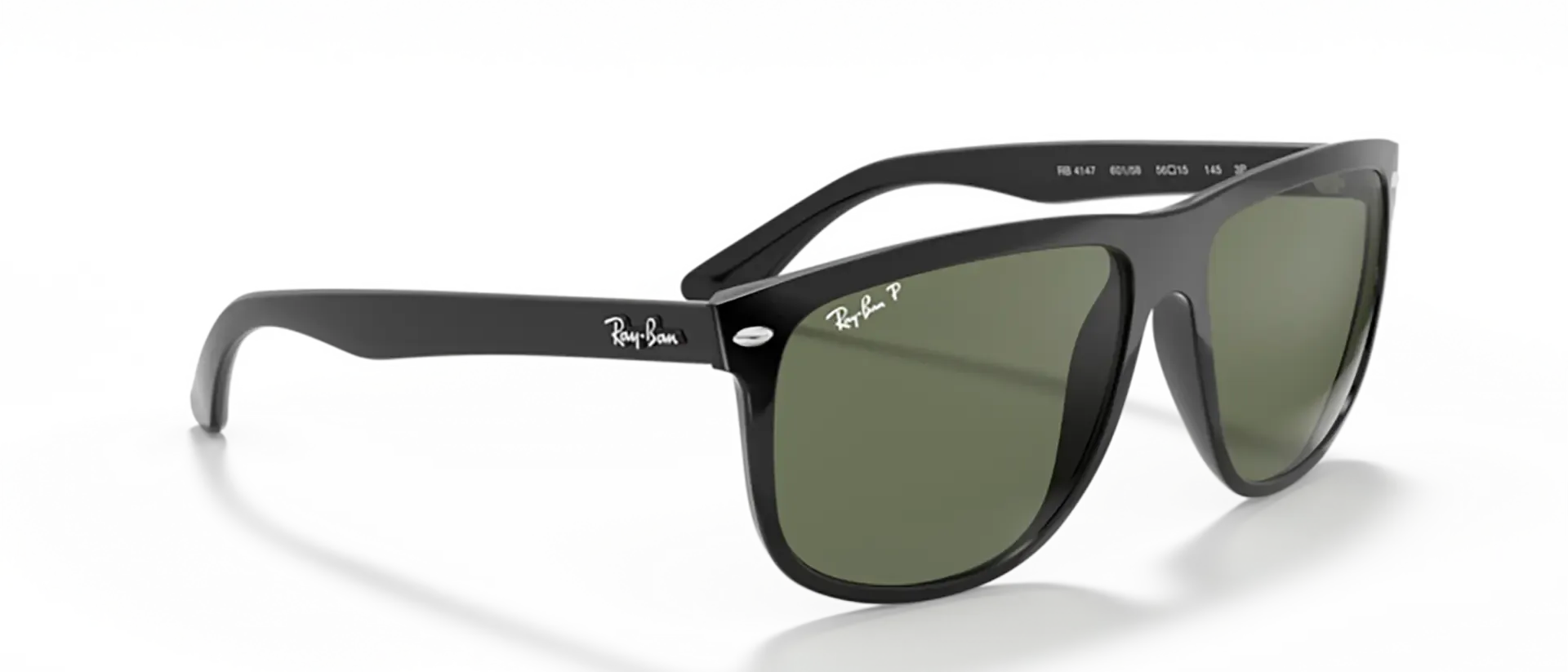 Dodatni prikaz 5: Ray-Ban Boyfriend RB4147 601/58 muške sunčane naočale – okvir u crnoj boji i leće u zelenoj boji