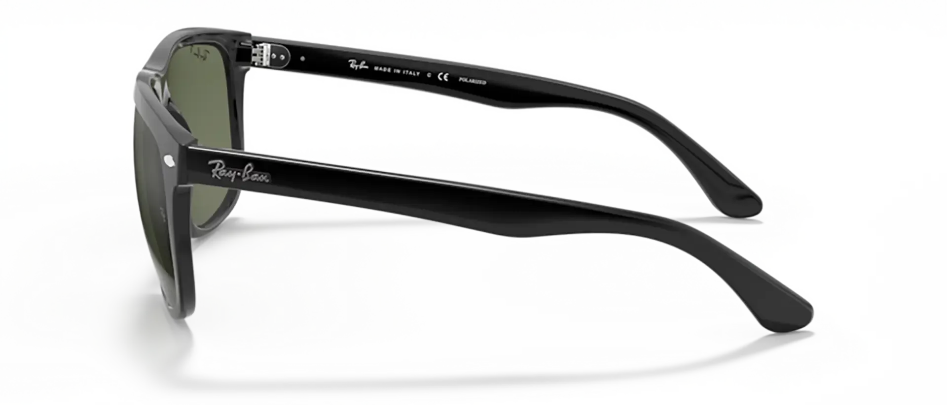 Dodatni prikaz 3: Ray-Ban Boyfriend RB4147 601/58 muške sunčane naočale – okvir u crnoj boji i leće u zelenoj boji