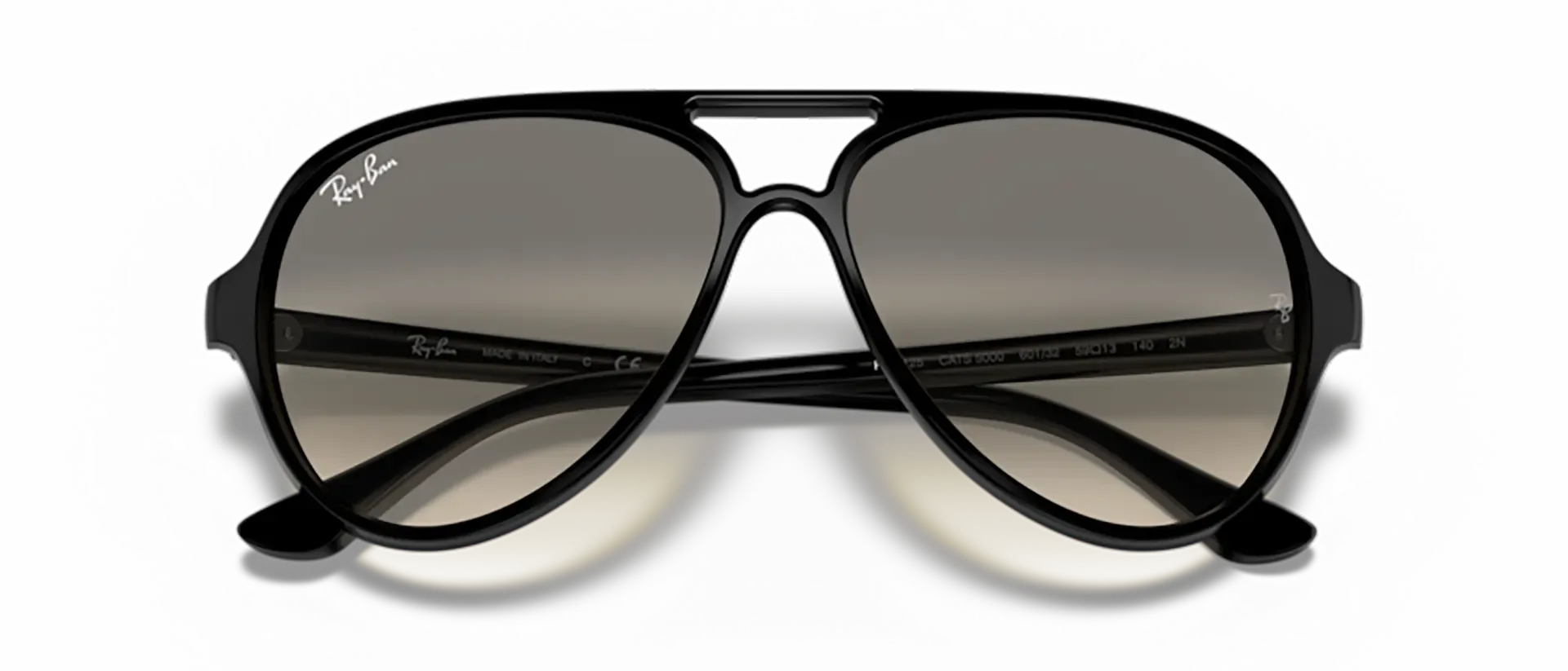 Dodatni prikaz 6: Ray-Ban Cats 5000 RB4125 601/32 muške sunčane naočale – okvir u crnoj boji i leće u sivoj boji i s gradijentom