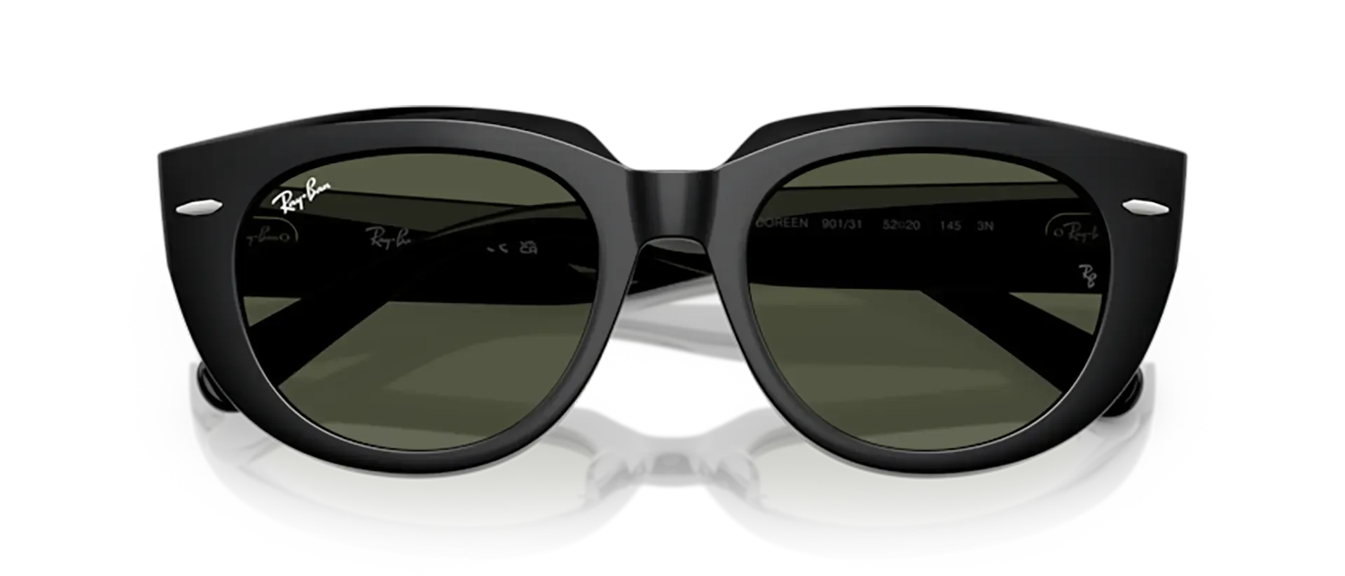 Dodatni prikaz 6: Ray-Ban Doreen RB2286 901/31 ženske sunčane naočale – okvir u crnoj boji i leće u zelenoj boji