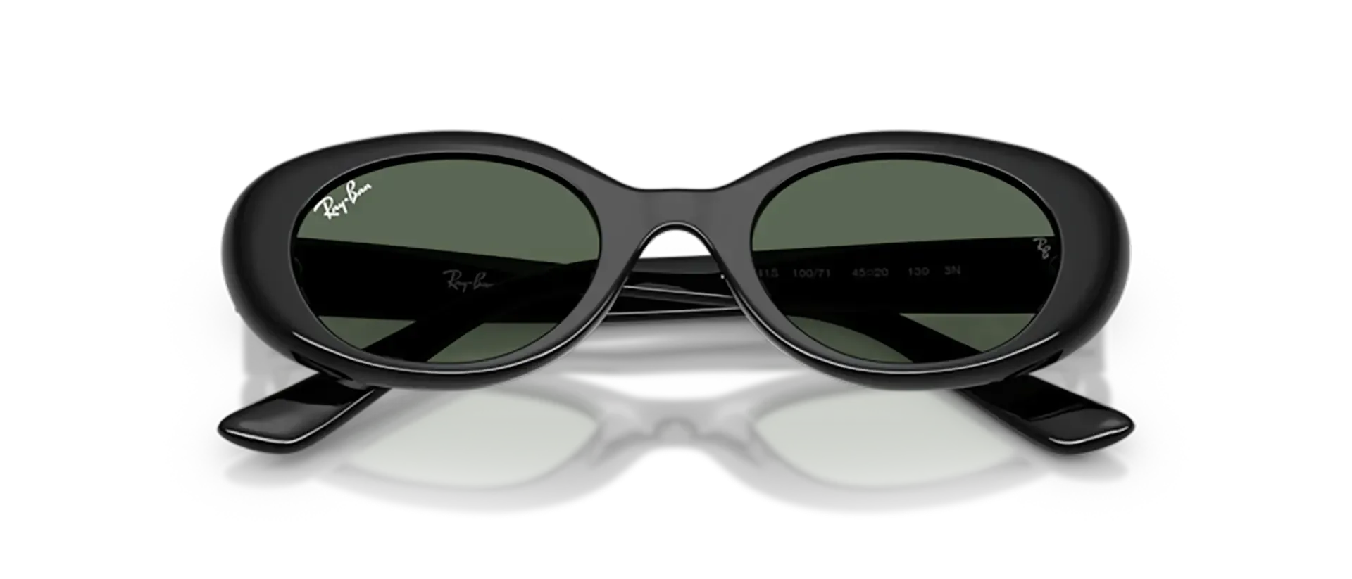 Dodatni prikaz 6: Ray-Ban JUNIOR RJ9141S 100/71 ženske sunčane naočale – okvir u crnoj boji i leće u zelenoj boji