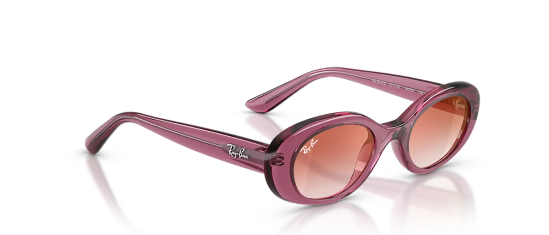 Dodatni prikaz 5: Ray-Ban JUNIOR RJ9141S 7217V0 ženske sunčane naočale – okvir u ljubičastoj boji i leće u crvenoj boji, u prozirnoj izvedbi i s gradijentom
