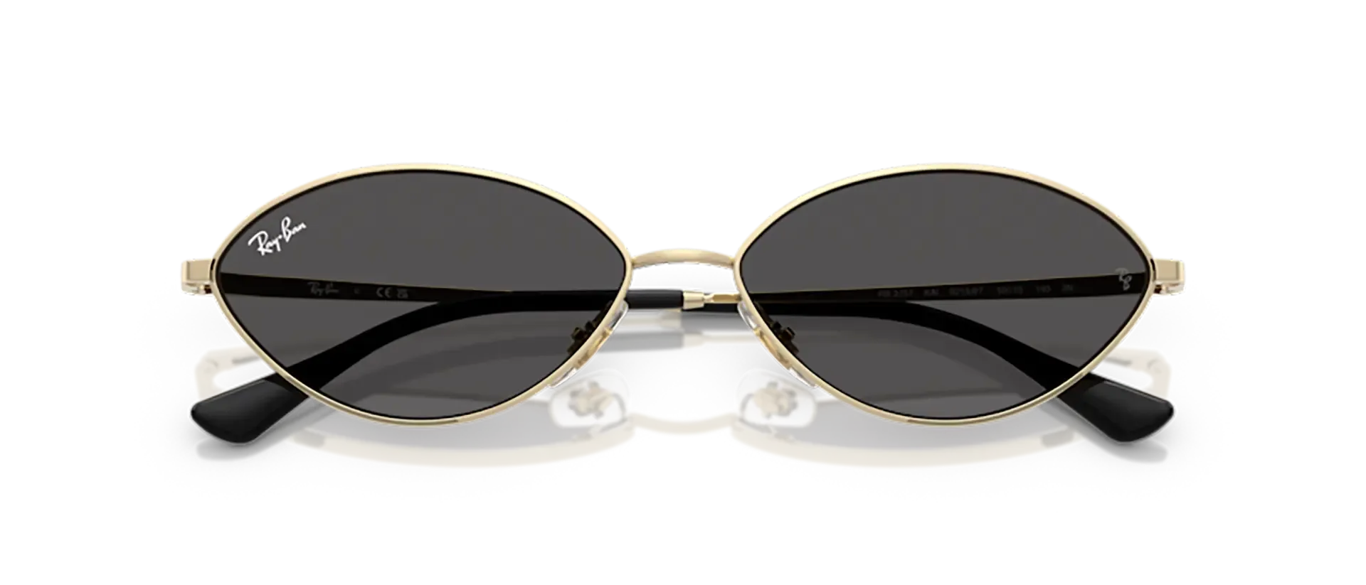 Dodatni prikaz 6: Ray-Ban Kai RB3757 921387 uniseks sunčane naočale – okvir u zlatnoj boji i leće u sivoj boji