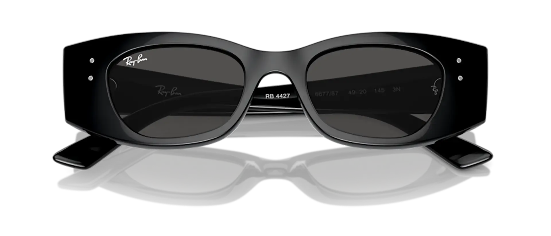Dodatni prikaz 6: Ray-Ban Kat RB4427 667787 uniseks sunčane naočale – okvir u crnoj boji i leće u sivoj boji