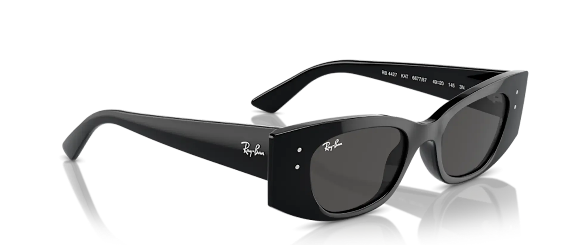 Dodatni prikaz 5: Ray-Ban Kat RB4427 667787 uniseks sunčane naočale – okvir u crnoj boji i leće u sivoj boji