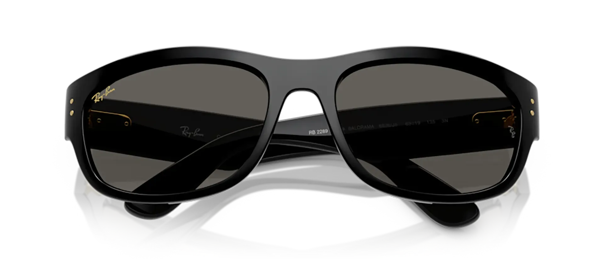 Dodatni prikaz 6: Ray-Ban Mega balorama RB2289 6826J5 uniseks sunčane naočale – okvir u crnoj boji i leće u crnoj boji
