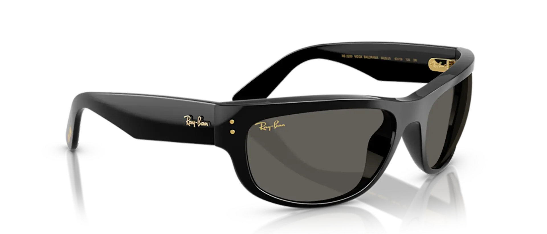 Dodatni prikaz 5: Ray-Ban Mega balorama RB2289 6826J5 uniseks sunčane naočale – okvir u crnoj boji i leće u crnoj boji