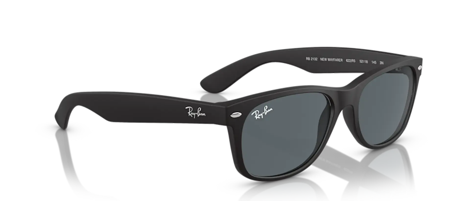 Dodatni prikaz 5: Ray-Ban New wayfarer RB2132 622/R5 uniseks sunčane naočale – okvir u crnoj boji i leće u plavoj boji