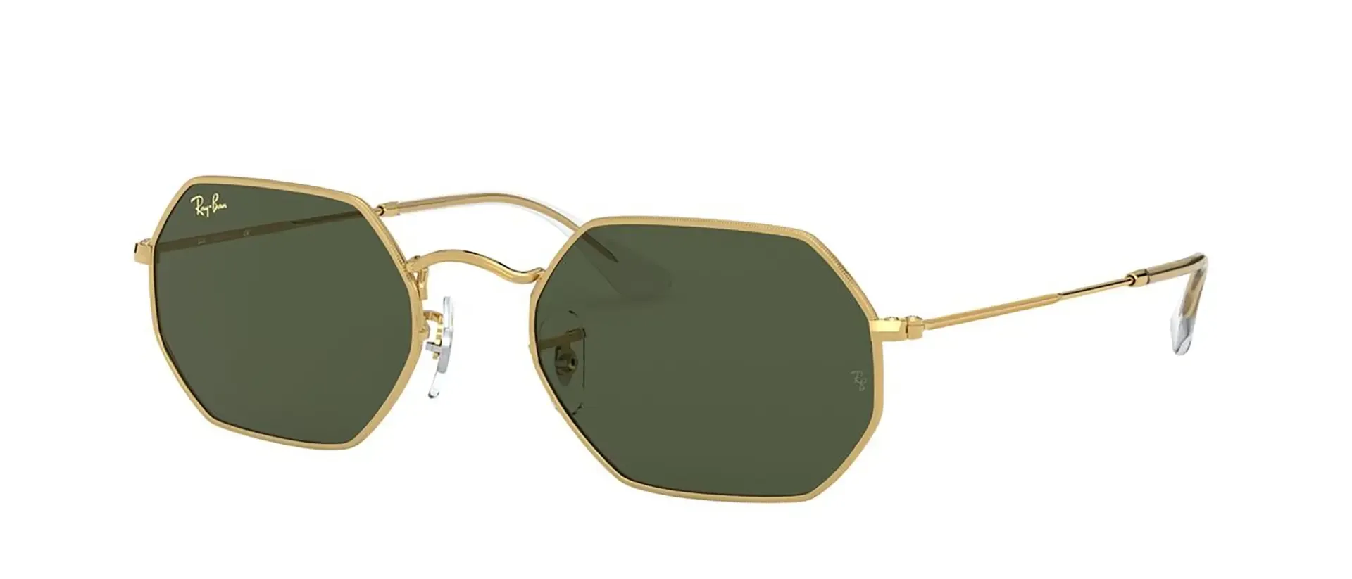 Dodatni prikaz 3: Ray-Ban Octagonal RB3556 919631 uniseks sunčane naočale – okvir u zlatnoj boji i leće u zelenoj boji