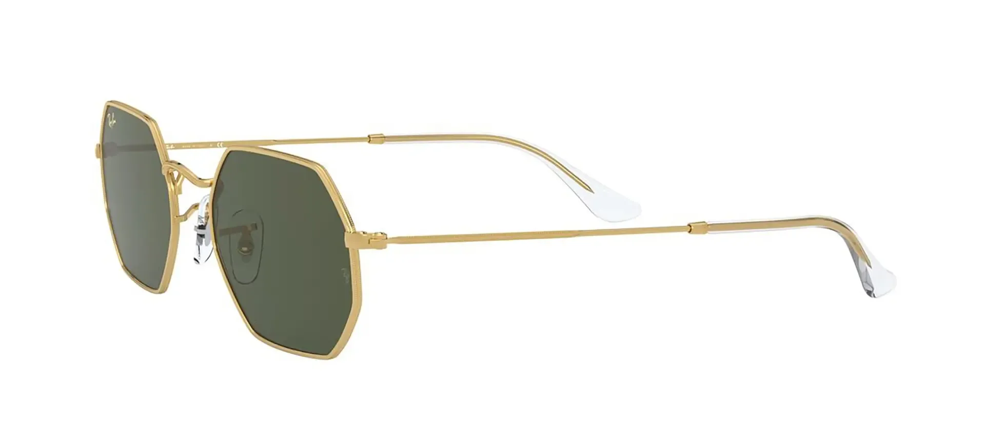 Dodatni prikaz 4: Ray-Ban Octagonal RB3556 919631 uniseks sunčane naočale – okvir u zlatnoj boji i leće u zelenoj boji