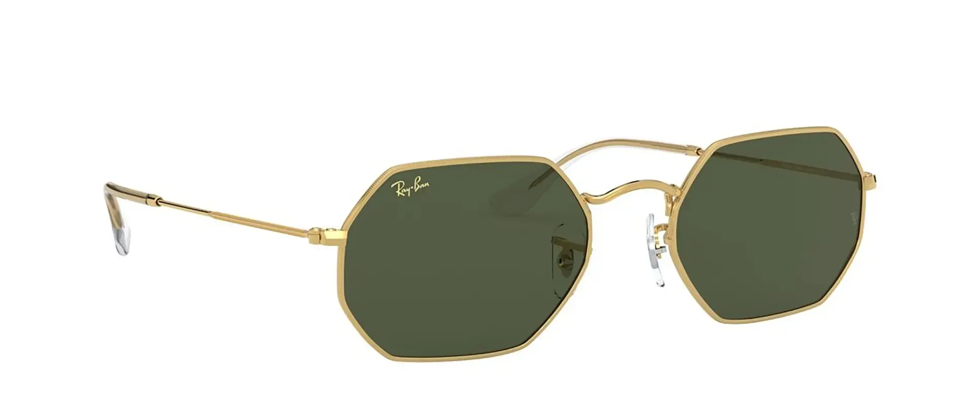 Dodatni prikaz 13: Ray-Ban Octagonal RB3556 919631 uniseks sunčane naočale – okvir u zlatnoj boji i leće u zelenoj boji