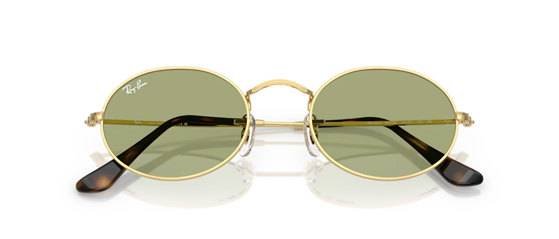 Dodatni prikaz 6: Ray-Ban Oval RB3547 001/4E uniseks sunčane naočale – okvir u zlatnoj boji i leće u zelenoj boji