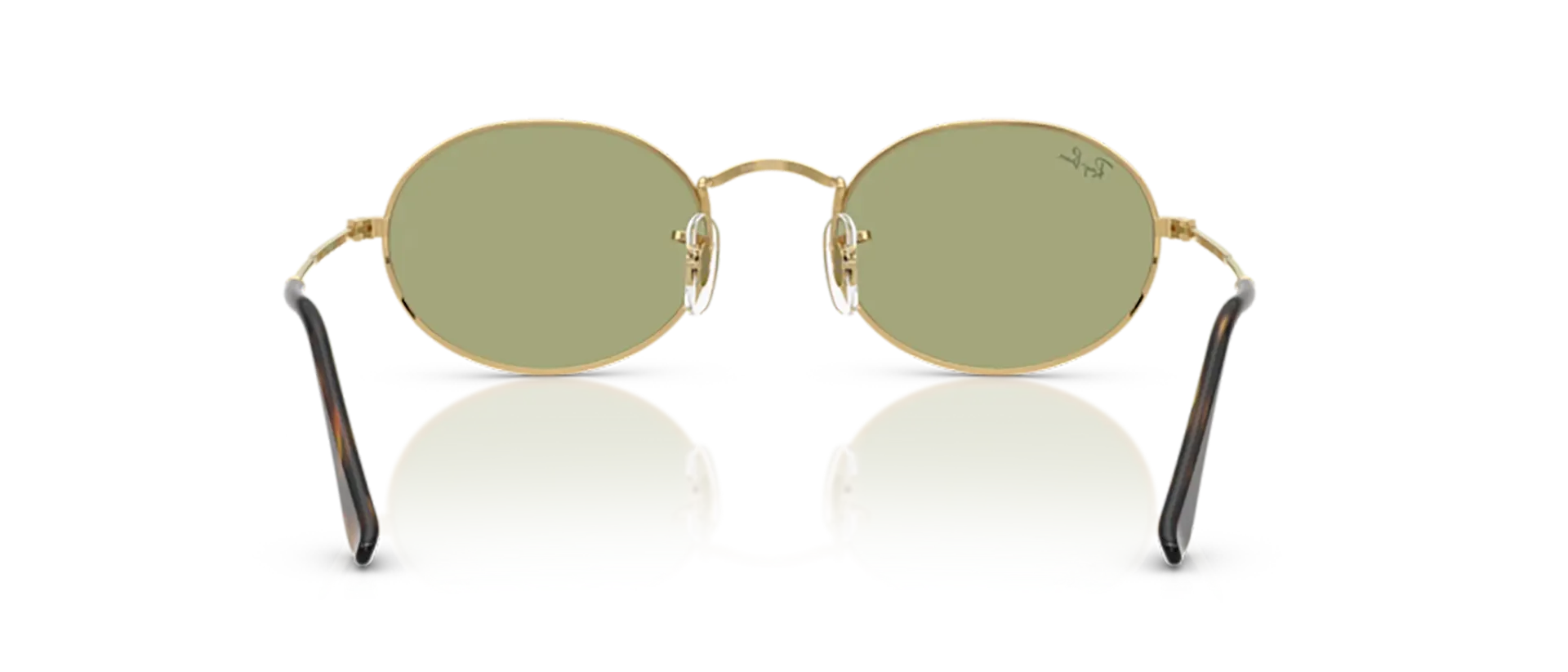 Dodatni prikaz 4: Ray-Ban Oval RB3547 001/4E uniseks sunčane naočale – okvir u zlatnoj boji i leće u zelenoj boji