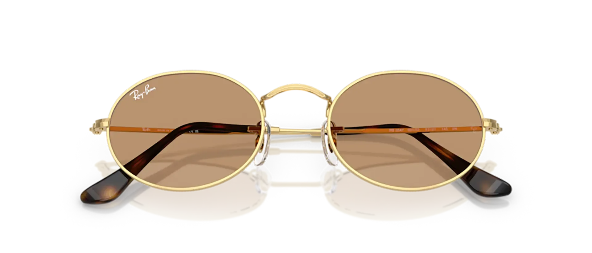 Dodatni prikaz 6: Ray-Ban Oval RB3547 001/53 uniseks sunčane naočale – okvir u zlatnoj boji i leće u smeđoj boji