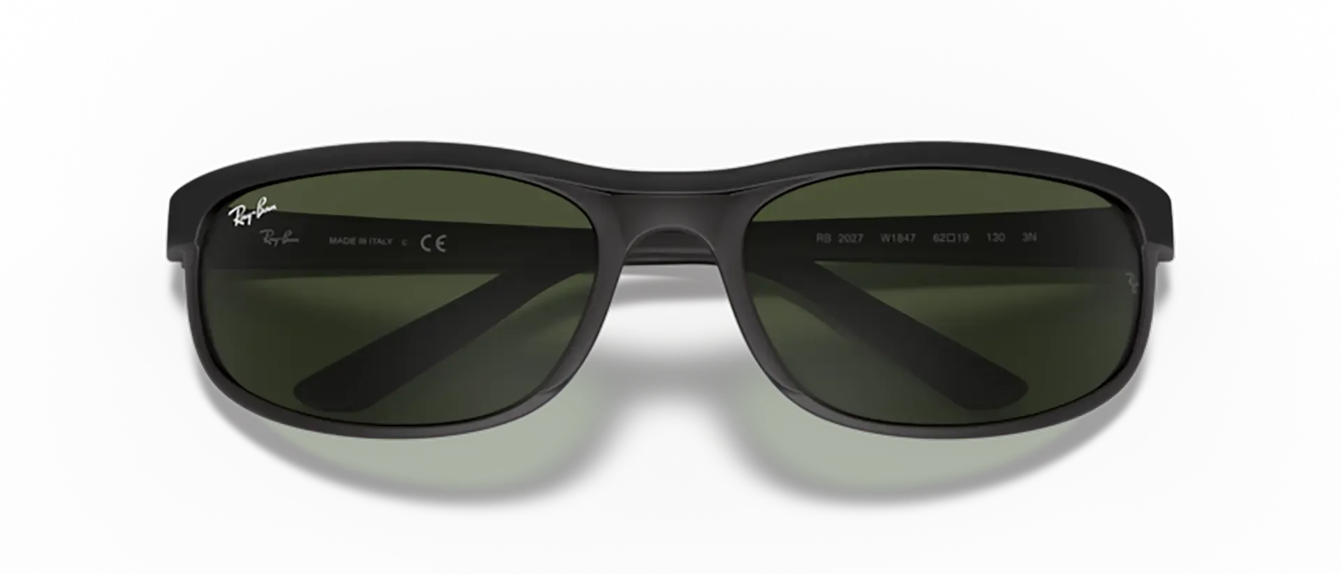 Dodatni prikaz 6: Ray-Ban Predator 2 RB2027 W1847 uniseks sunčane naočale – okvir u crnoj boji i leće u zelenoj boji