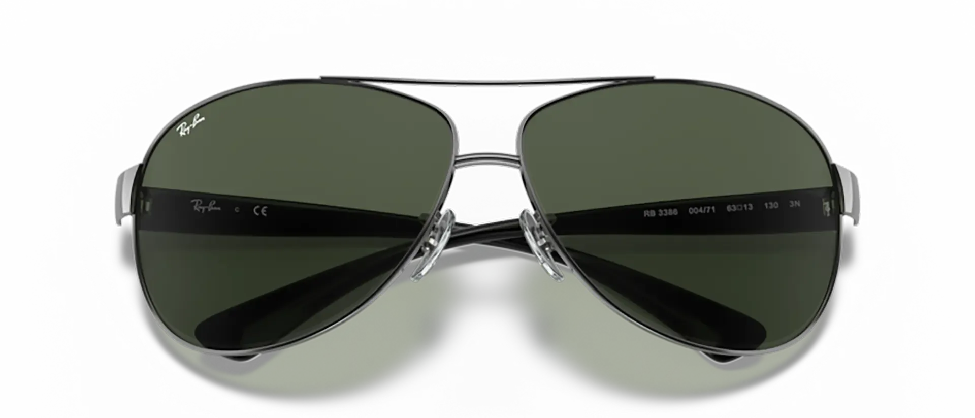 Dodatni prikaz 6: Ray-Ban RB3386 004/71 muške sunčane naočale – okvir u sivoj boji i leće u zelenoj boji