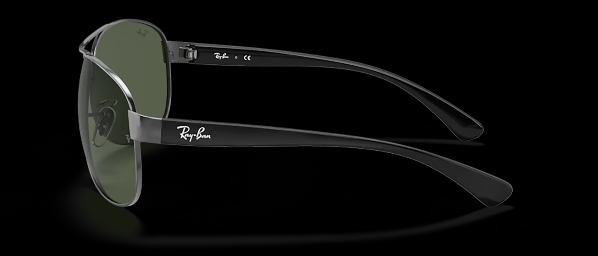 Dodatni prikaz 3: Ray-Ban RB3386 004/71 muške sunčane naočale – okvir u sivoj boji i leće u zelenoj boji