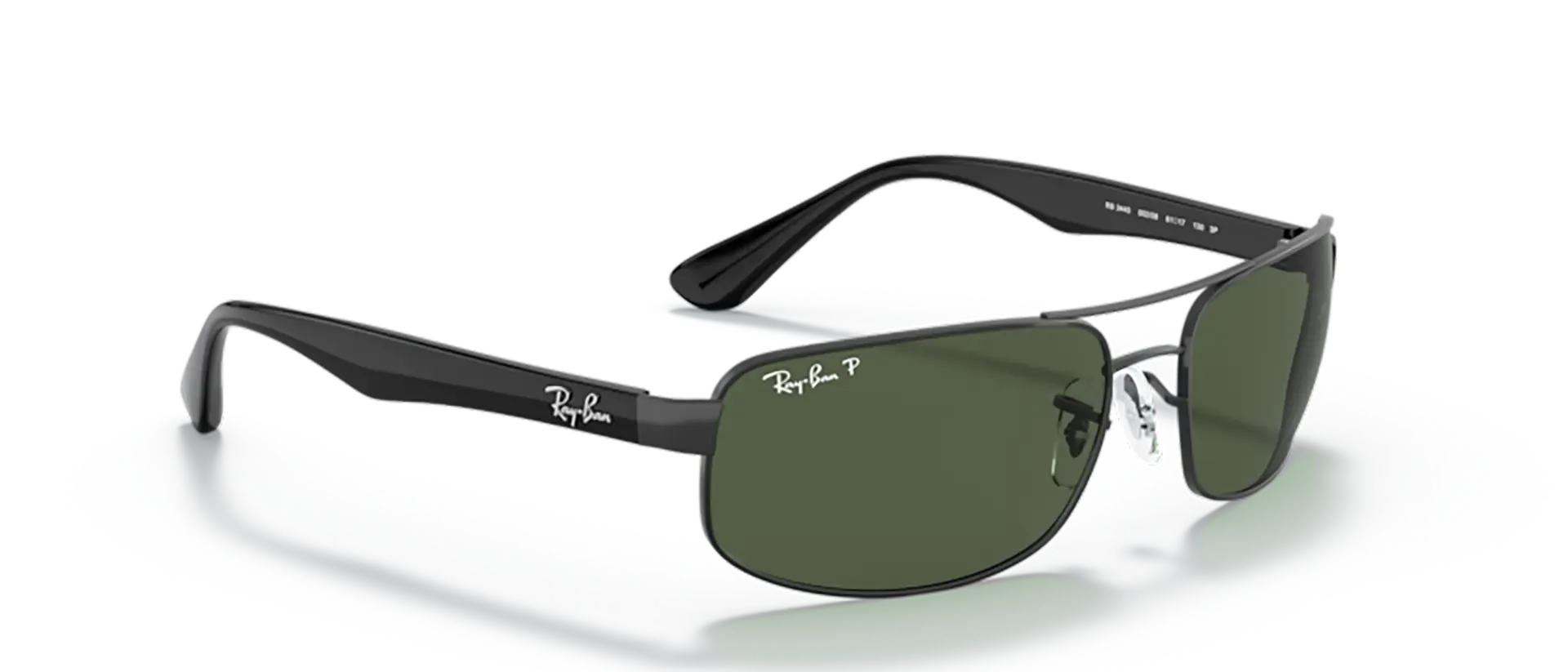 Dodatni prikaz 5: Ray-Ban RB3445 002/58 muške sunčane naočale – okvir u crnoj boji i leće u zelenoj boji