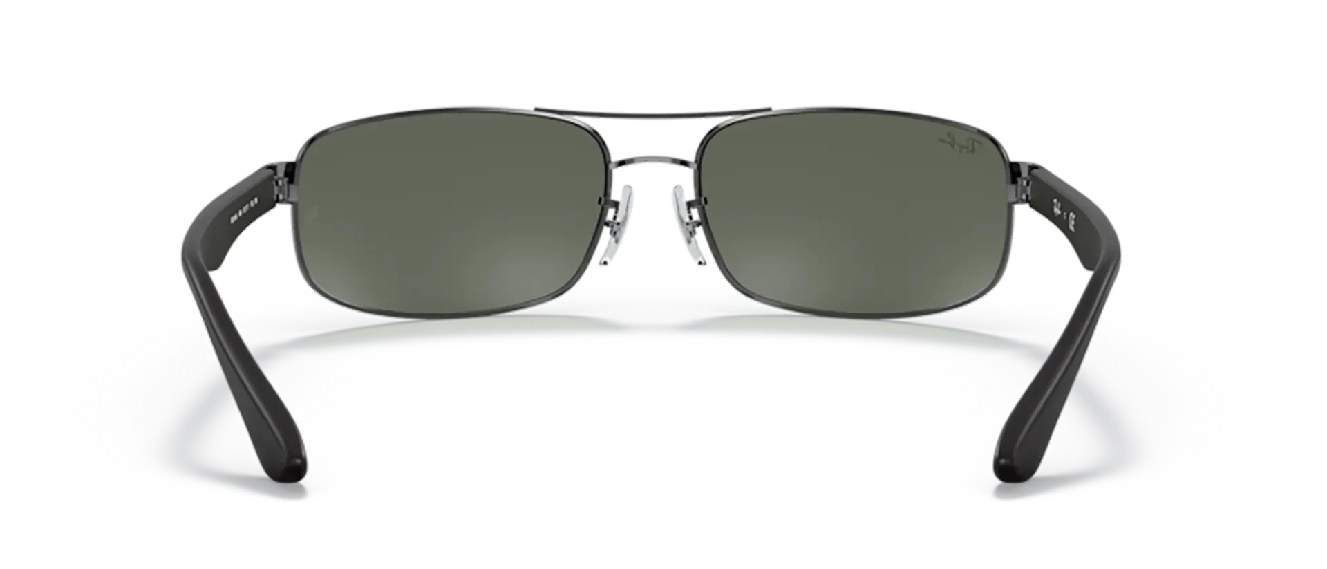 Dodatni prikaz 4: Ray-Ban RB3445 004 muške sunčane naočale – okvir u crnoj i sivoj boji i leće u zelenoj boji