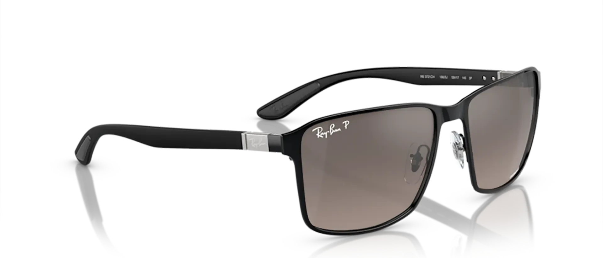 Dodatni prikaz 5: Ray-Ban RB3721CH 186/5J uniseks sunčane naočale – okvir u crnoj boji i leće u sivoj boji