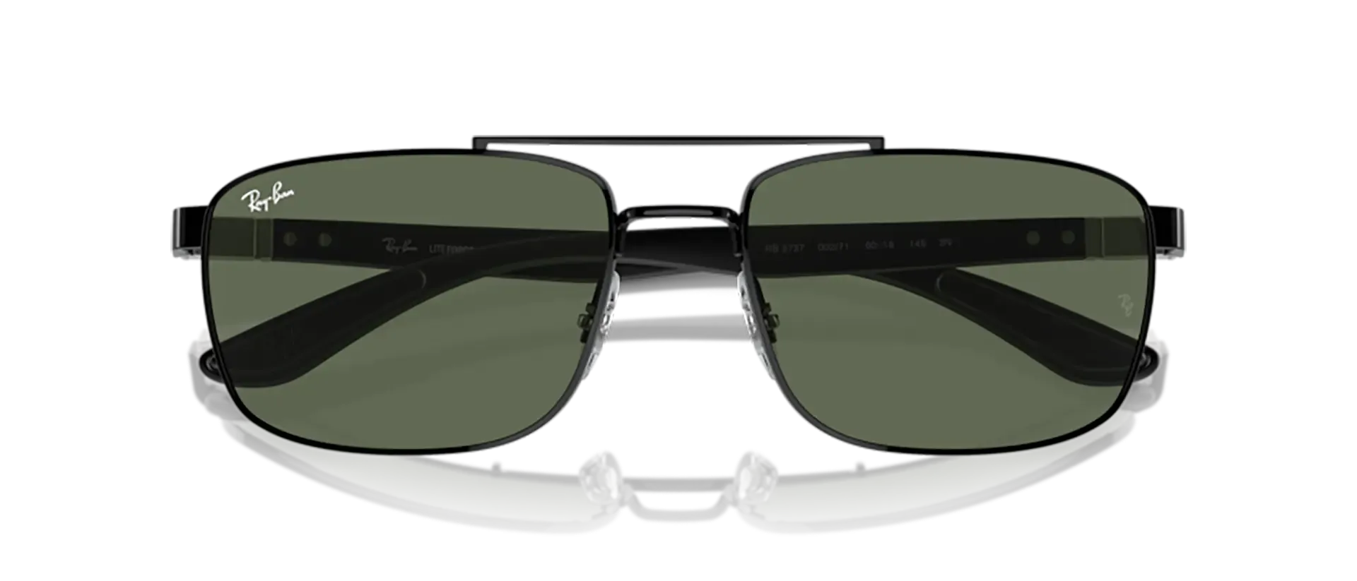 Dodatni prikaz 6: Ray-Ban RB3737 002/71 uniseks sunčane naočale – okvir u crnoj boji i leće u zelenoj boji