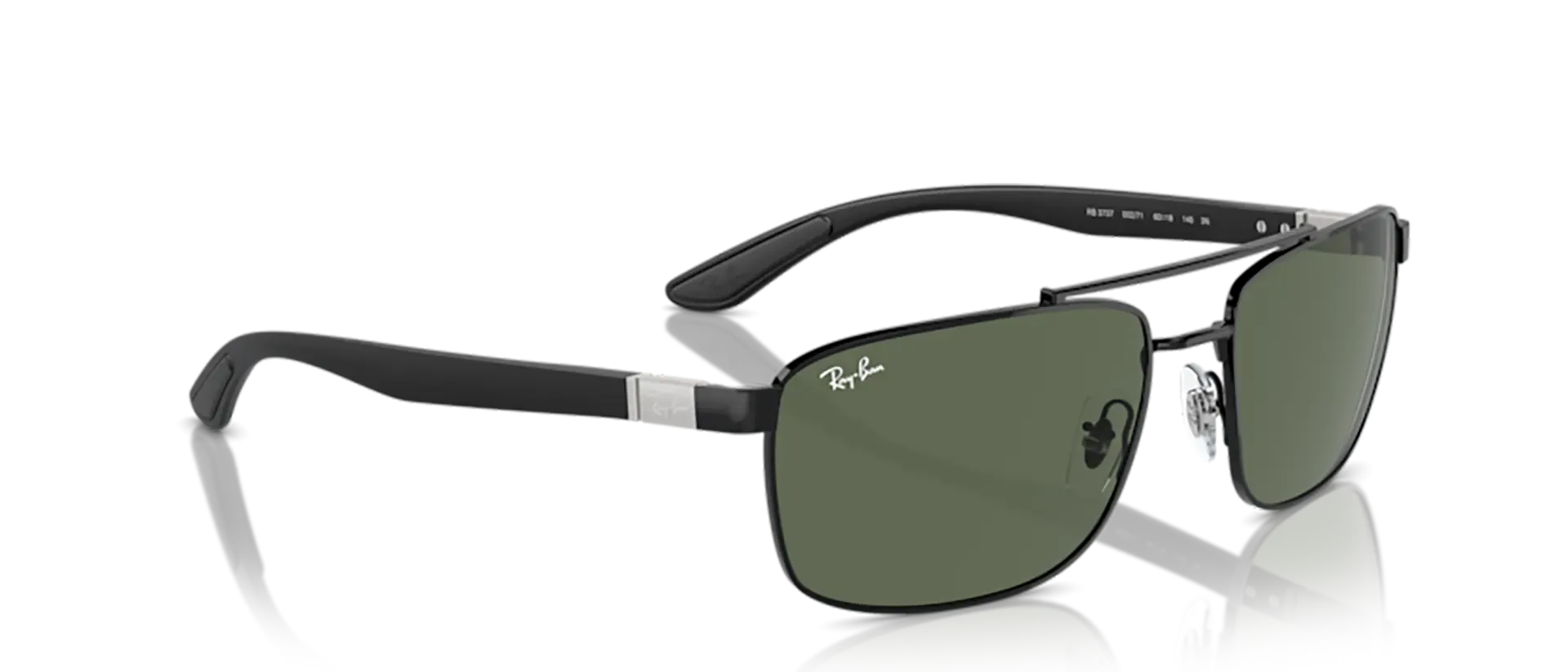 Dodatni prikaz 5: Ray-Ban RB3737 002/71 uniseks sunčane naočale – okvir u crnoj boji i leće u zelenoj boji